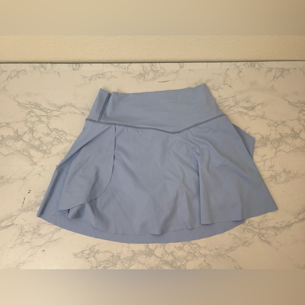 Skirt Womens Size L Blue Pull Up Mini Whimsy Tennis Skirt Athletic Layered - Picture 2 of 3